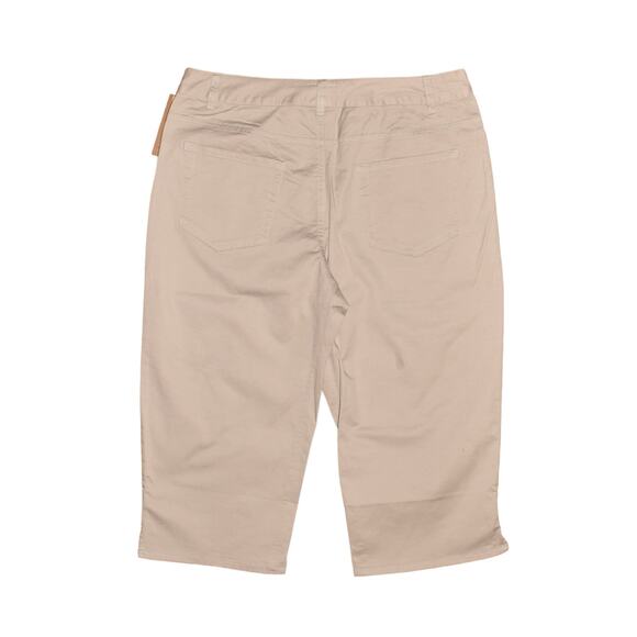 COLDWATER CREEK NEW $40 Sunwashed Stretch Twill Cropped Pant 14P - Picture 2 of 3